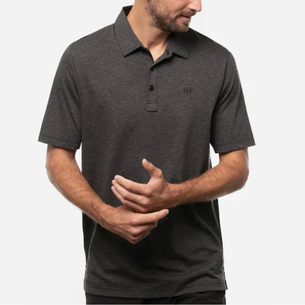 Men’s Travis Mathew Zinna Polo Heather Black